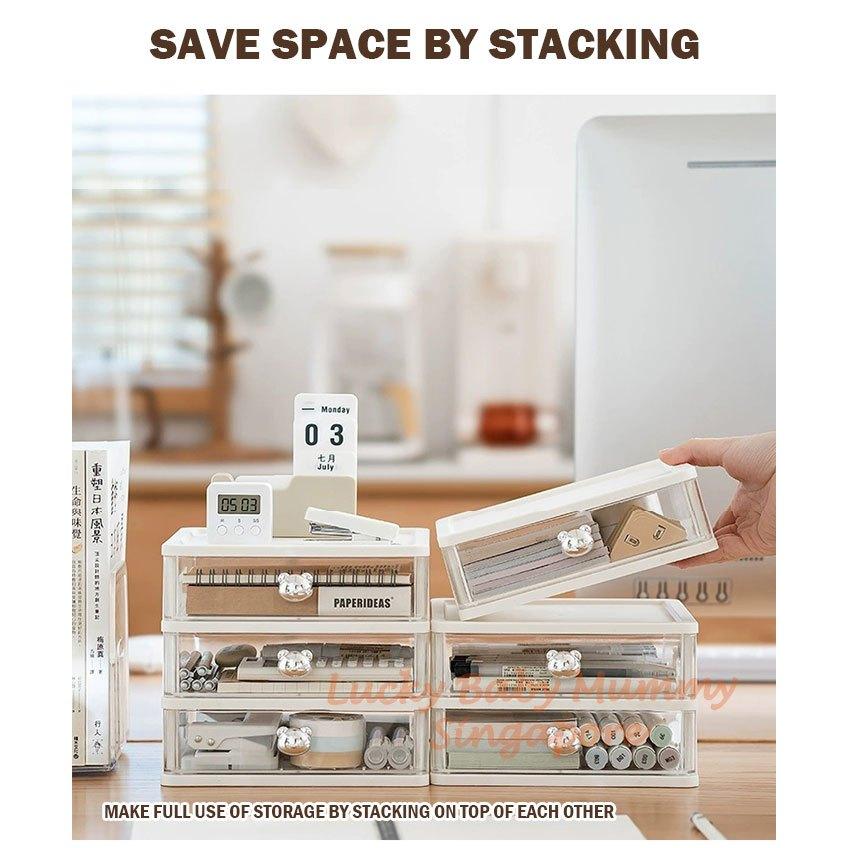 3 Layer Bear Desktop Storage Box