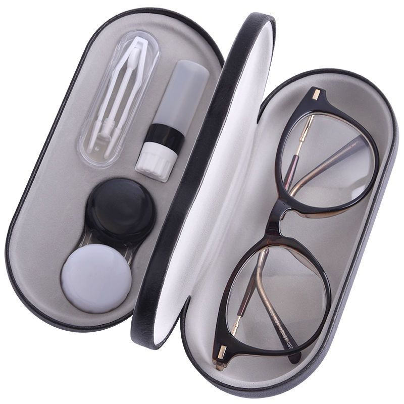 2 In 1 Spectacle Case / Double Layer Multi-Function Contact Lens Case / Dual Use Portable Case Holder
