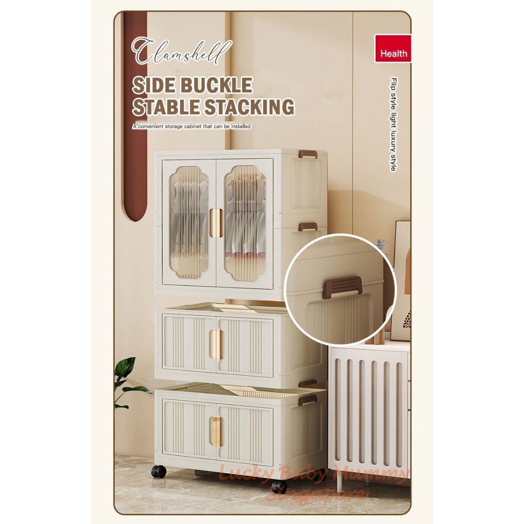 Double Door Wardrobe with Collapsible Cabinet