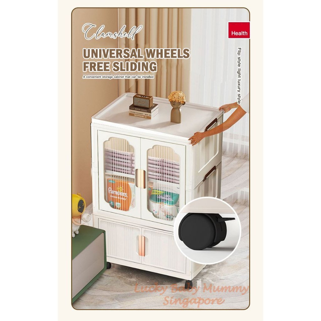 Double Door Wardrobe with Collapsible Cabinet