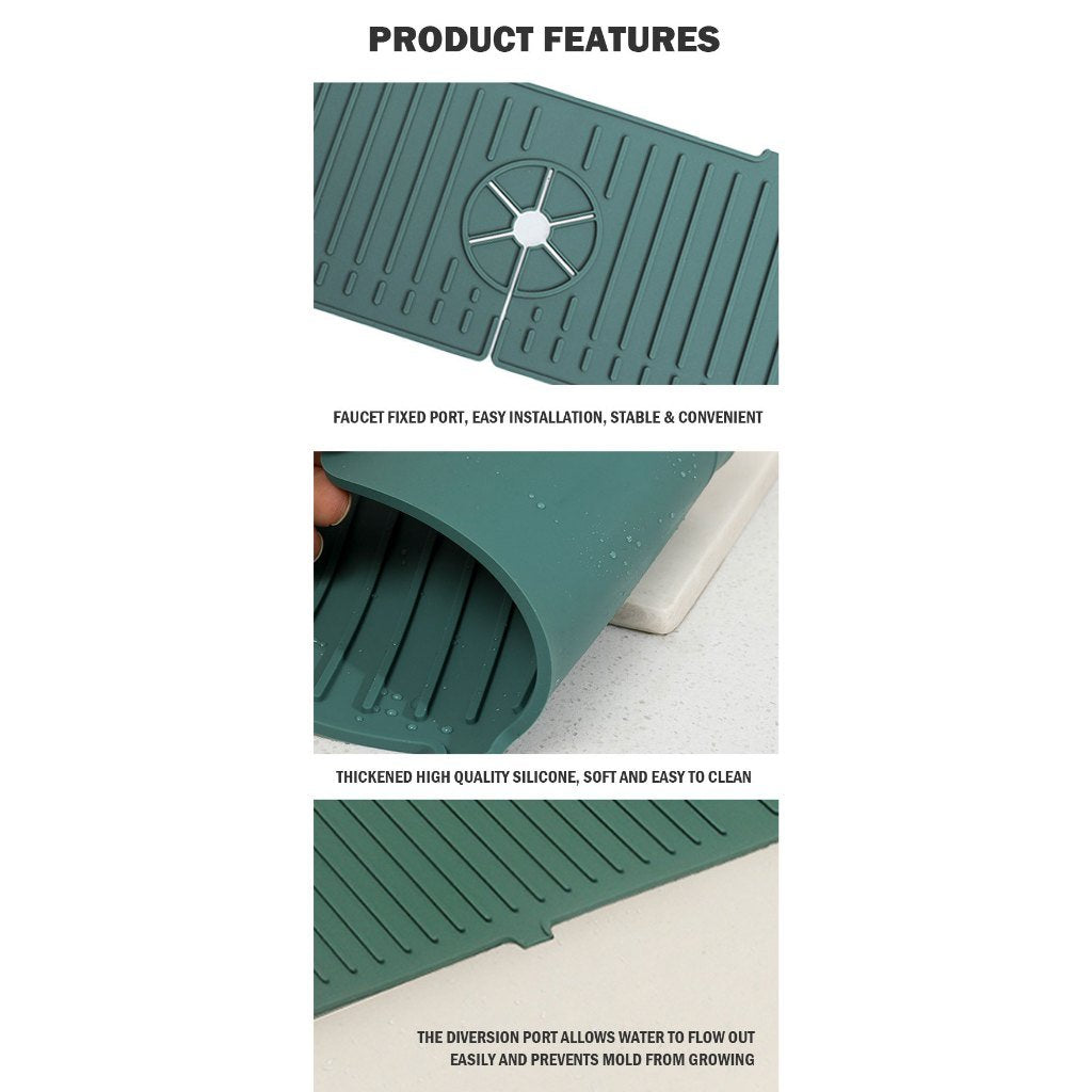 Silicone Sink Splash Guard and Faucet Mat