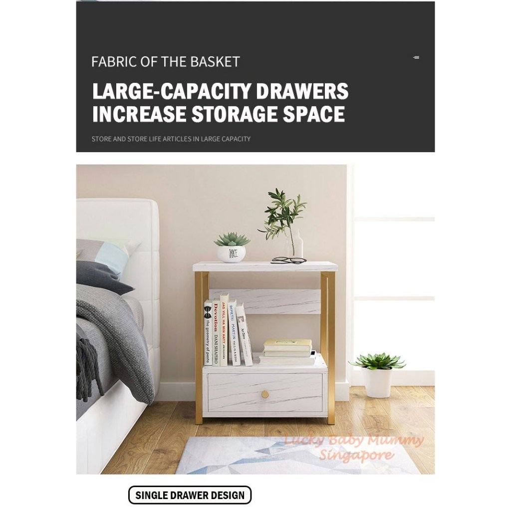 Nordic Bedside Table with Drawer