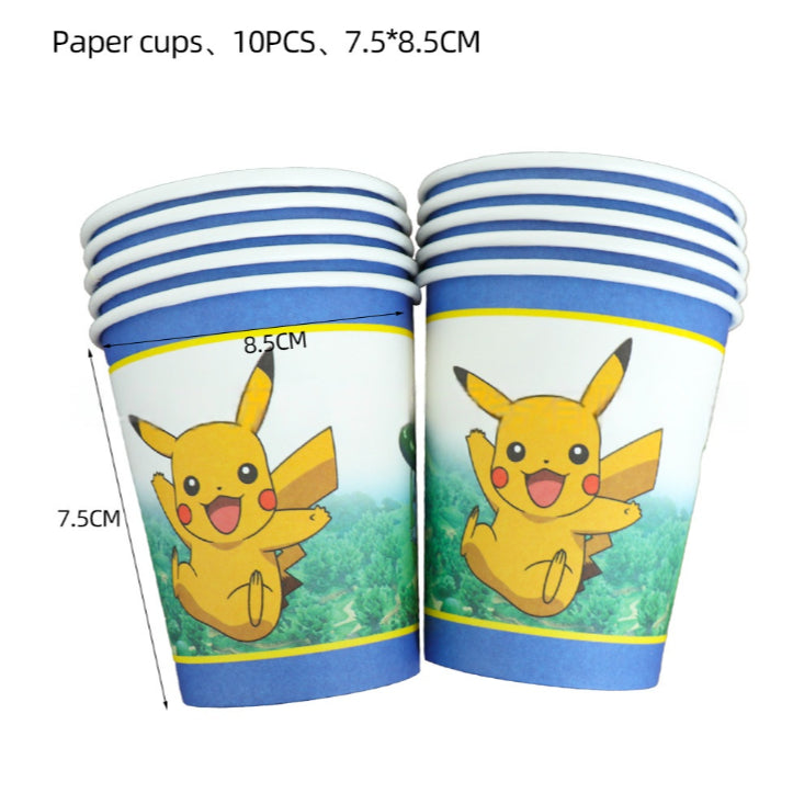 【Blue Series】Pokemon Party Supplies / Pokemon Theme Party Decoration / Event Kit / Birthday Ornament