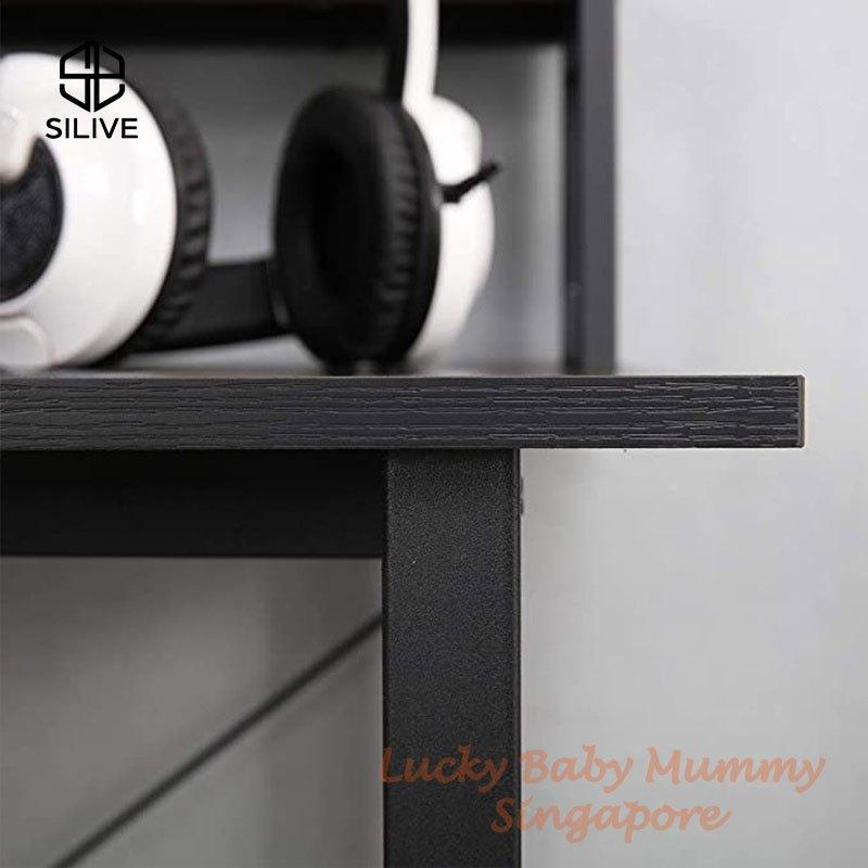 Double Layer Simple Style Table Minimalist Study Table with Bookshelf Computer Table PC Desk Furniture