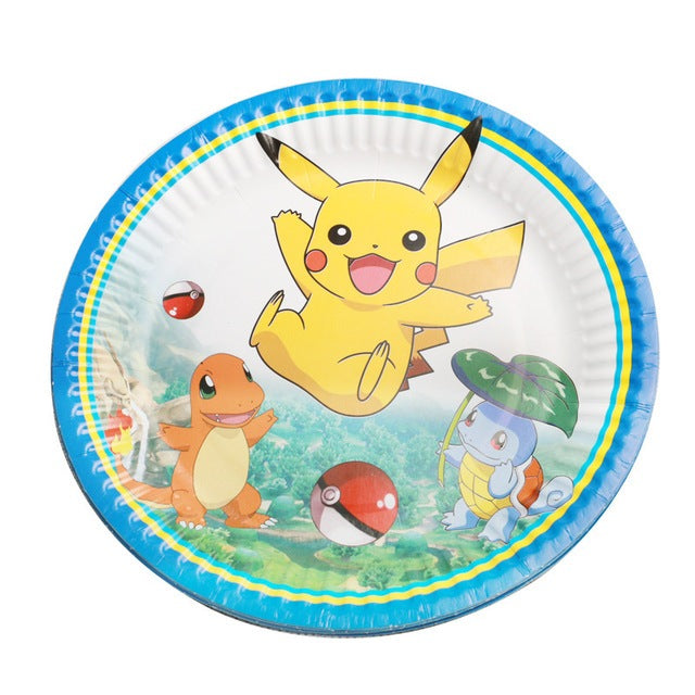 【Blue Series】Pokemon Party Supplies / Pokemon Theme Party Decoration / Event Kit / Birthday Ornament