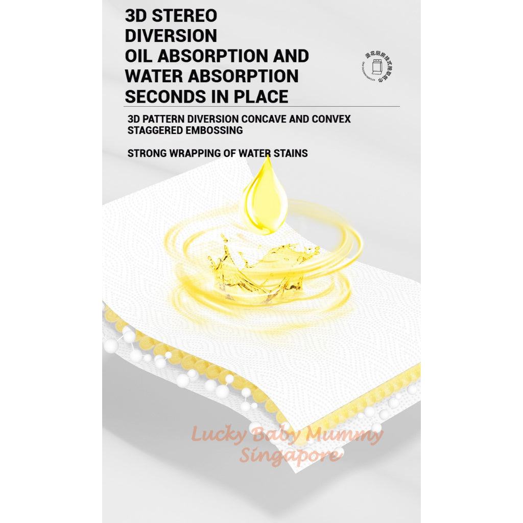 【4 Packs / Box】ManHua 2-Ply 200 Sheets Kitchen Towel Paper / Hanging Paper Towel / Wall-Mounted Napkin