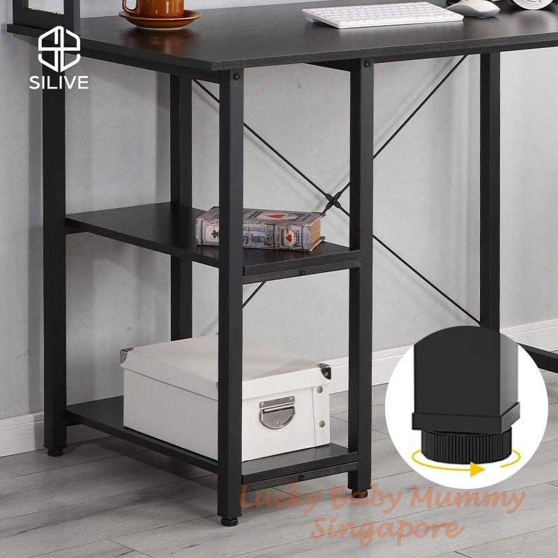 Double Layer Simple Style Table Minimalist Study Table with Bookshelf Computer Table PC Desk Furniture