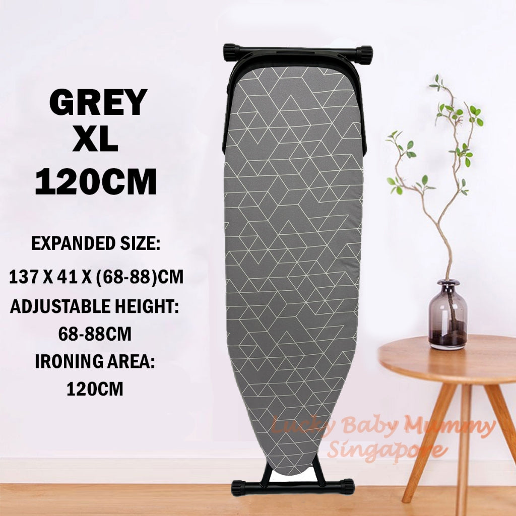 Standing Ironing Board with Premium Board Cover and Iron Rest