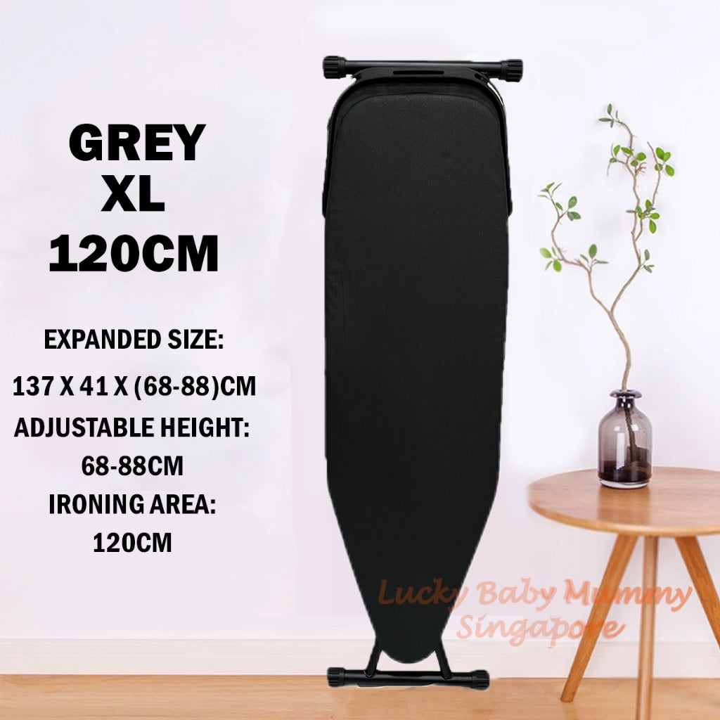 Standing Ironing Board with Premium Board Cover and Iron Rest