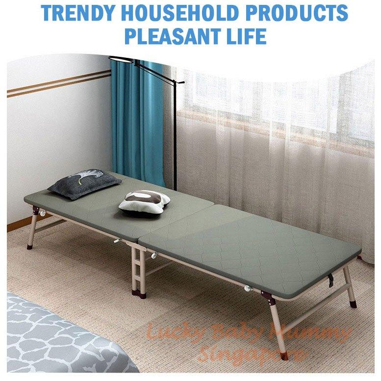 Foldable Single Bed with Adjustable Backrest