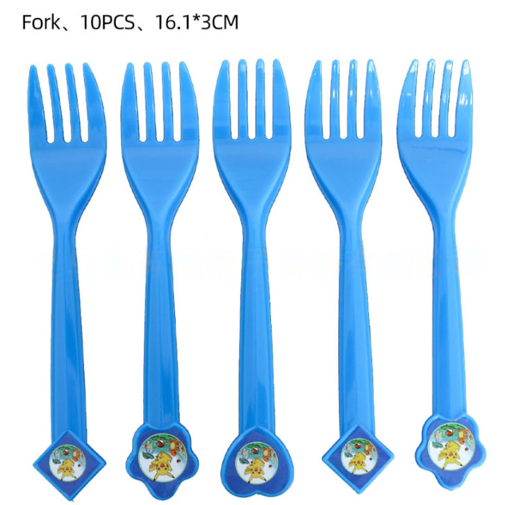 【Blue Series】Pokemon Party Supplies / Pokemon Theme Party Decoration / Event Kit / Birthday Ornament