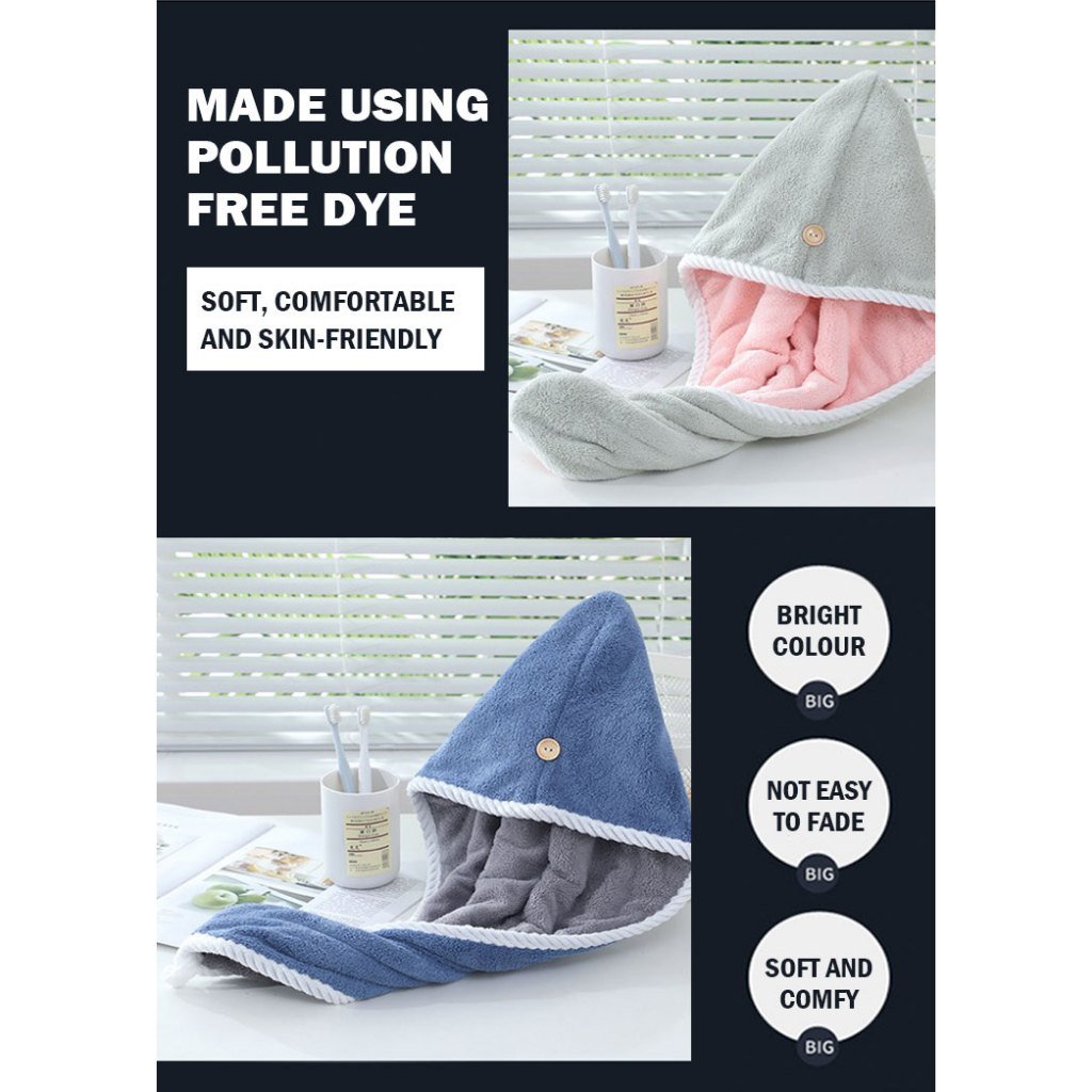 Hair Drying Towel Cap