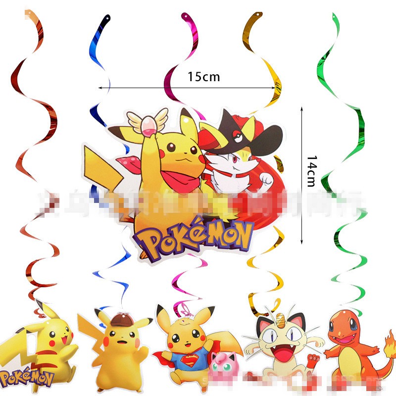 【Blue Series】Pokemon Party Supplies / Pokemon Theme Party Decoration / Event Kit / Birthday Ornament