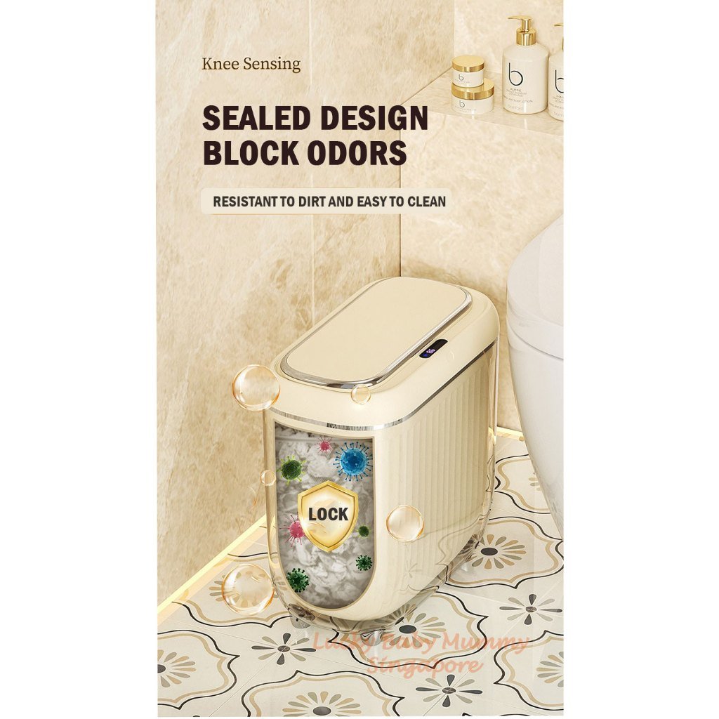 Slim Smart Sensor Dustbin with PET Barrel