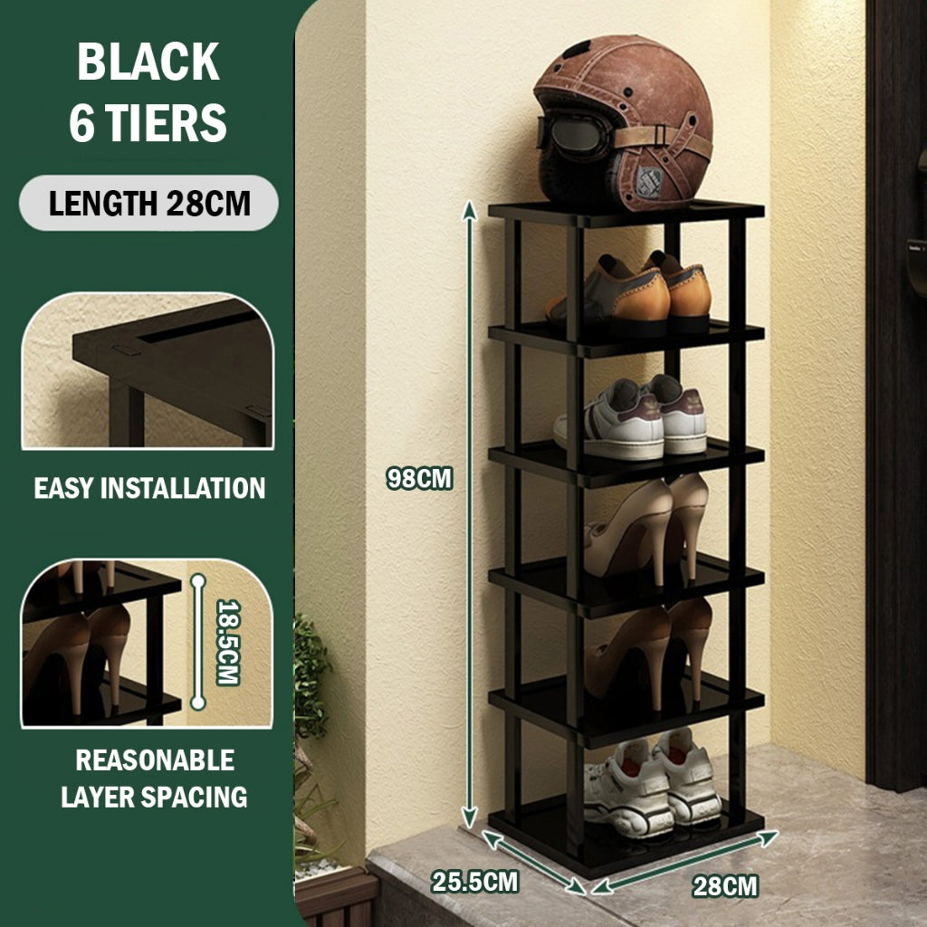 Stackable Bamboo Doorway Shoe Rack