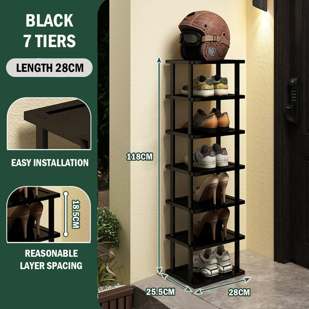 Stackable Bamboo Doorway Shoe Rack