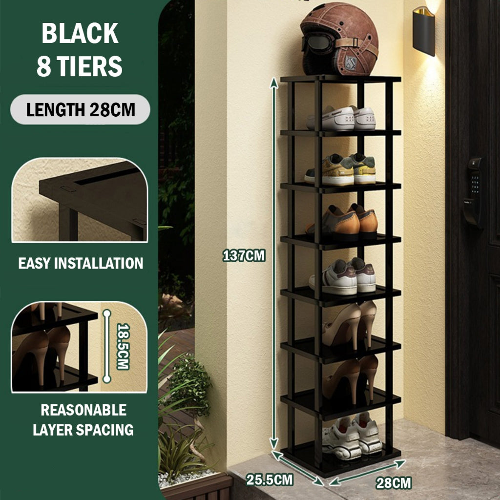 Stackable Bamboo Doorway Shoe Rack