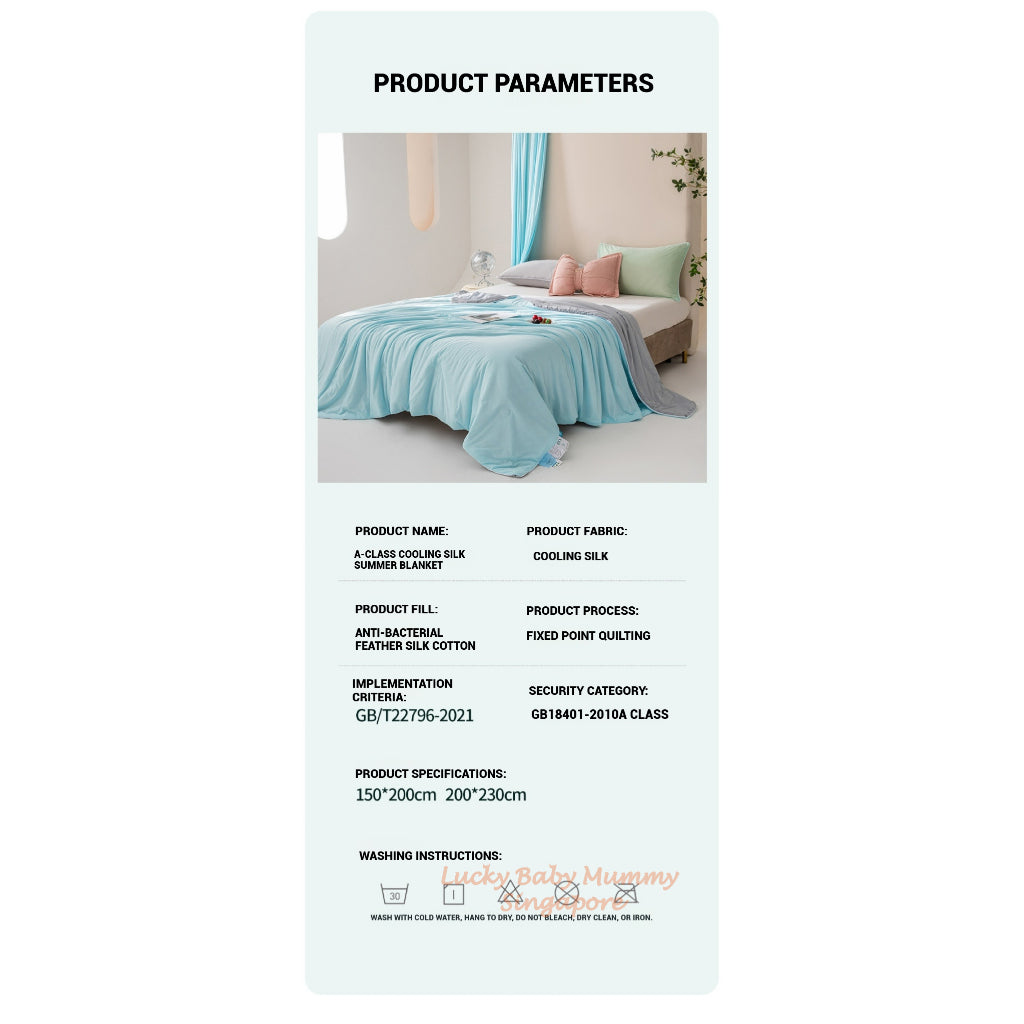 Class A Cooling Silk Summer Blanket/Washable Ice Silk Summer Quilt/Cotton Quilt Suitable For Summer