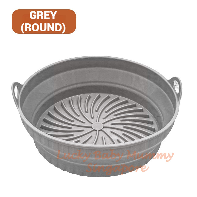 Foldable Silicone Air Fryer Mat / Foldable Airfryer Basket / Square And Round Baking Pan / Reusable Pot