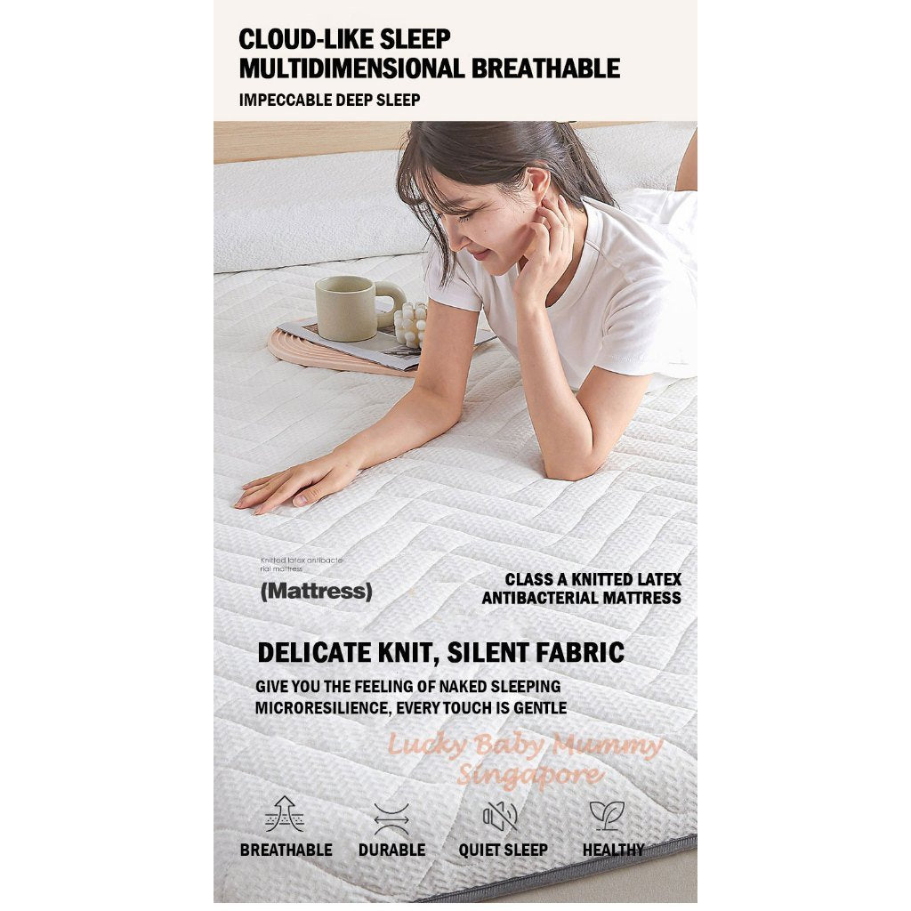 Elastic Band Knitted Latex Mattress Topper