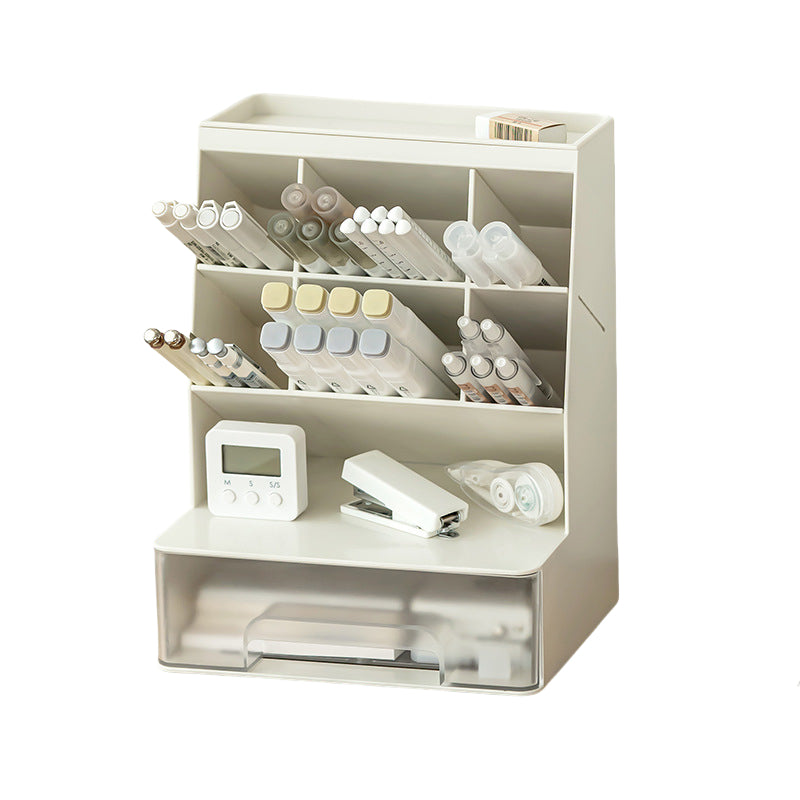 Slanted Pen Holder / Cosmetics Lipstick Holder / Office Supplies Organizer / Large Capacity Storage Box