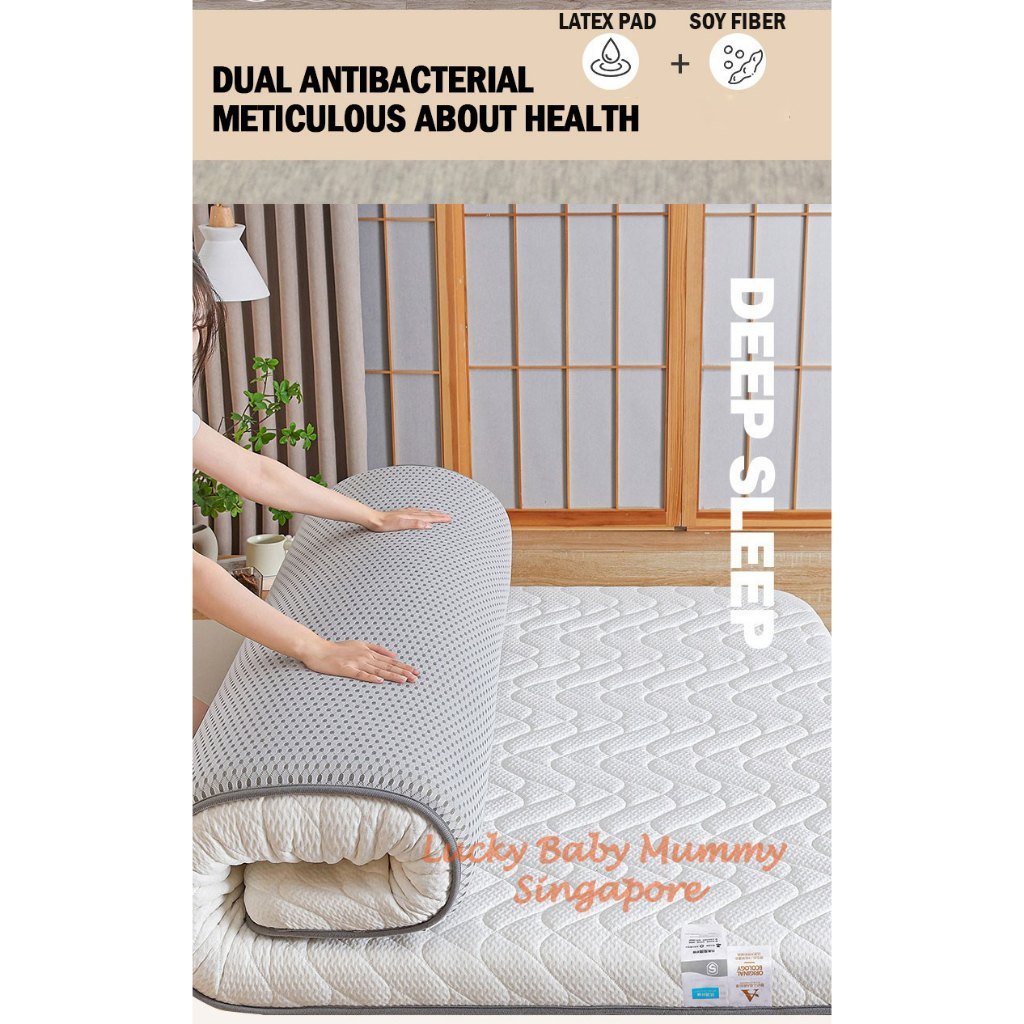 Elastic Band Knitted Latex Mattress Topper