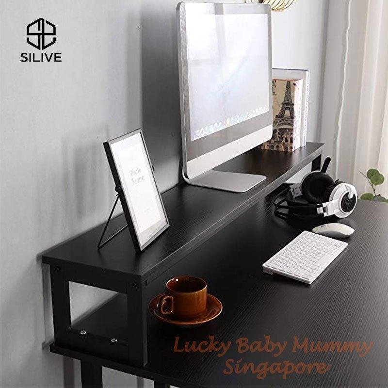 Double Layer Simple Style Table Minimalist Study Table with Bookshelf Computer Table PC Desk Furniture