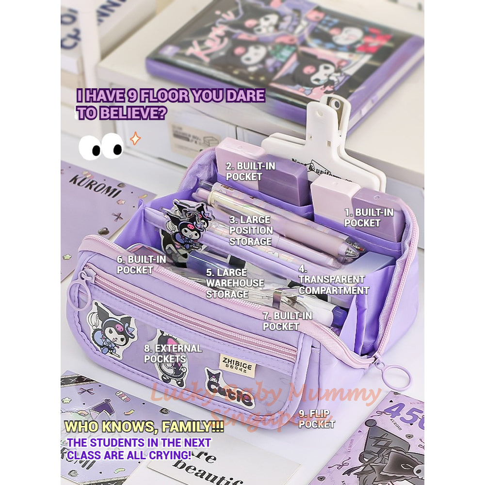 Prism Pencil Case/ 9 Layer Stationery Box/ Large Capacity Cartoon Pencil Case/ Stationery Organizer