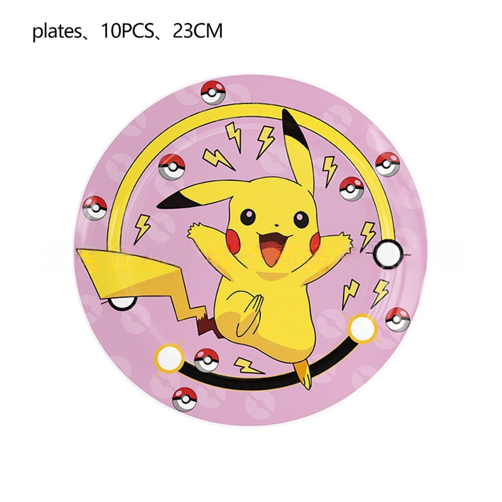 【Pink Series】Pokemon Party Supplies / Pokemon Theme Party Decoration / Event Kit / Birthday Ornament