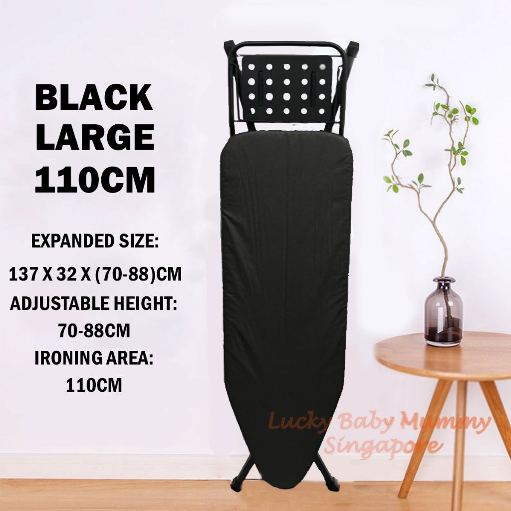 Standing Ironing Board with Premium Board Cover and Iron Rest