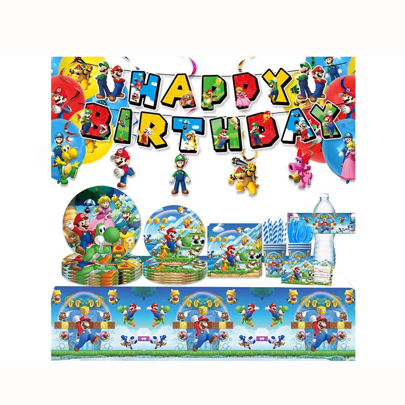 Super Mario Party Supplies / Super Mario Theme Party Decoration / Event Kit / Birthday Ornaments