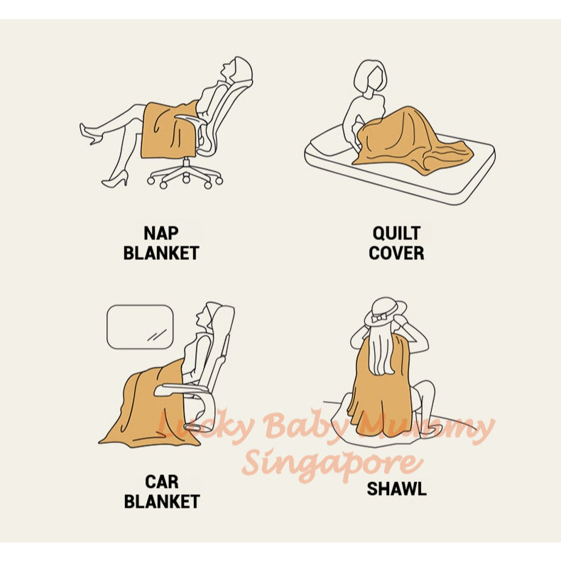 Solid Color Flannel Blanket / Thickened Luxury Waffle Blanket / Living Room Sofa Soft Blankets