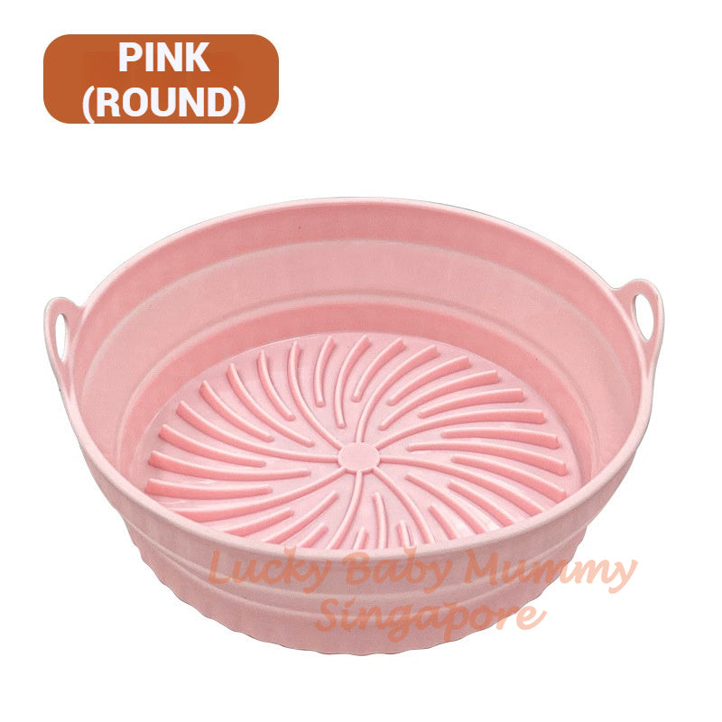 Foldable Silicone Air Fryer Mat / Foldable Airfryer Basket / Square And Round Baking Pan / Reusable Pot