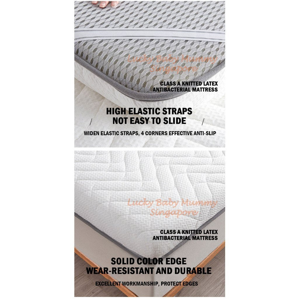 Elastic Band Knitted Latex Mattress Topper