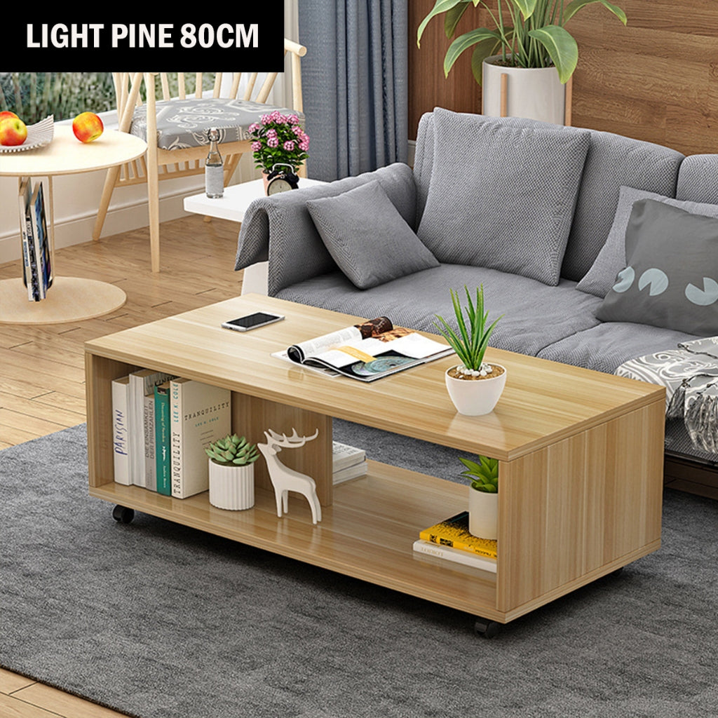 Movable Coffee Table with Wheels