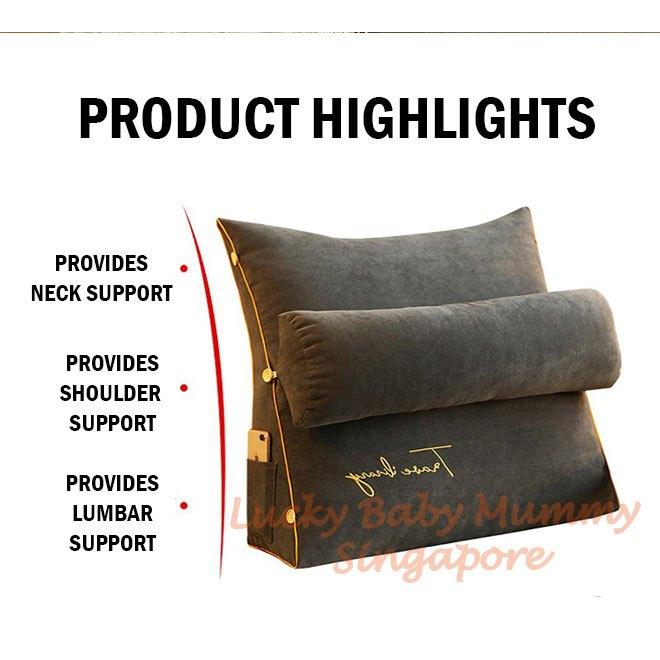 Embriodered Velvet Pillow with Headrest