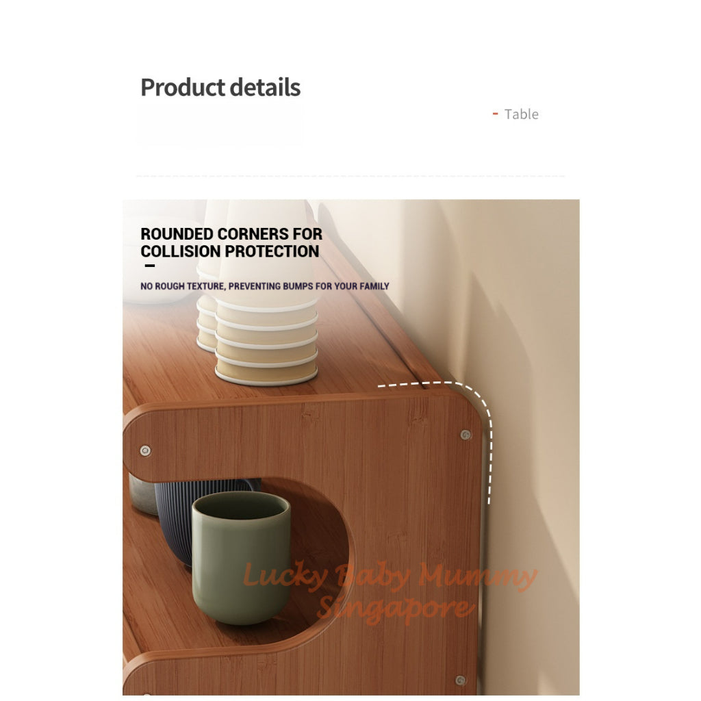 Multi-Layer Desktop Storage Rack Wood Bookshelf Kitchen Organizer Office & Home Cup Holder Shelf