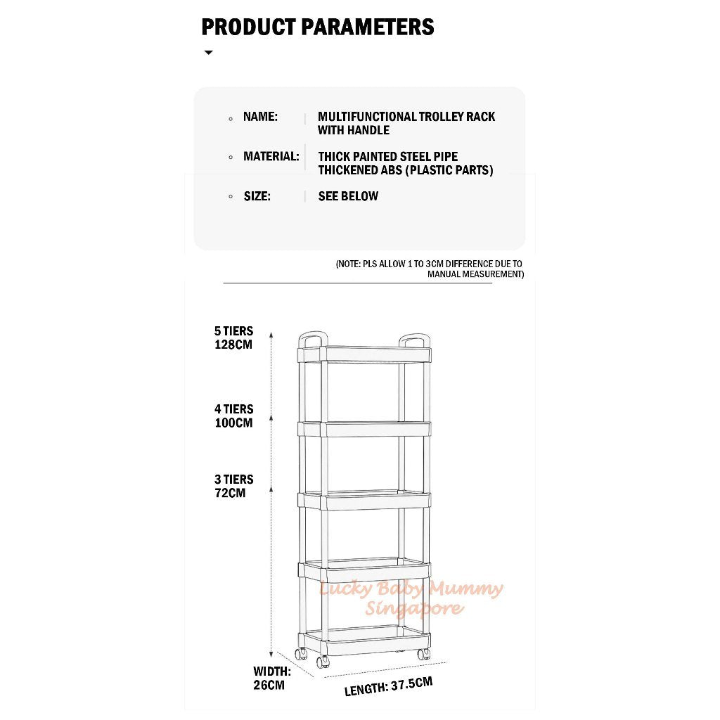 Storage Trolley with Handle