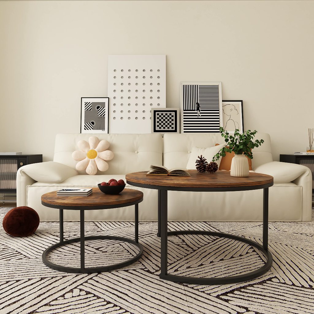 Prime 2 in 1 Round Coffee Table Set