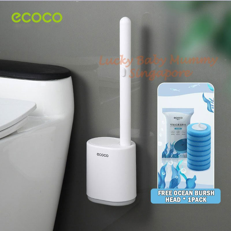 Ecoco Disposable Toilet Brush With Holder
