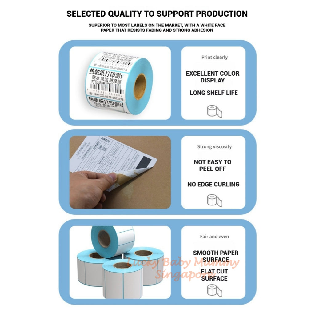 (350pcs/roll) 100x150mm Thermal Label Sticker