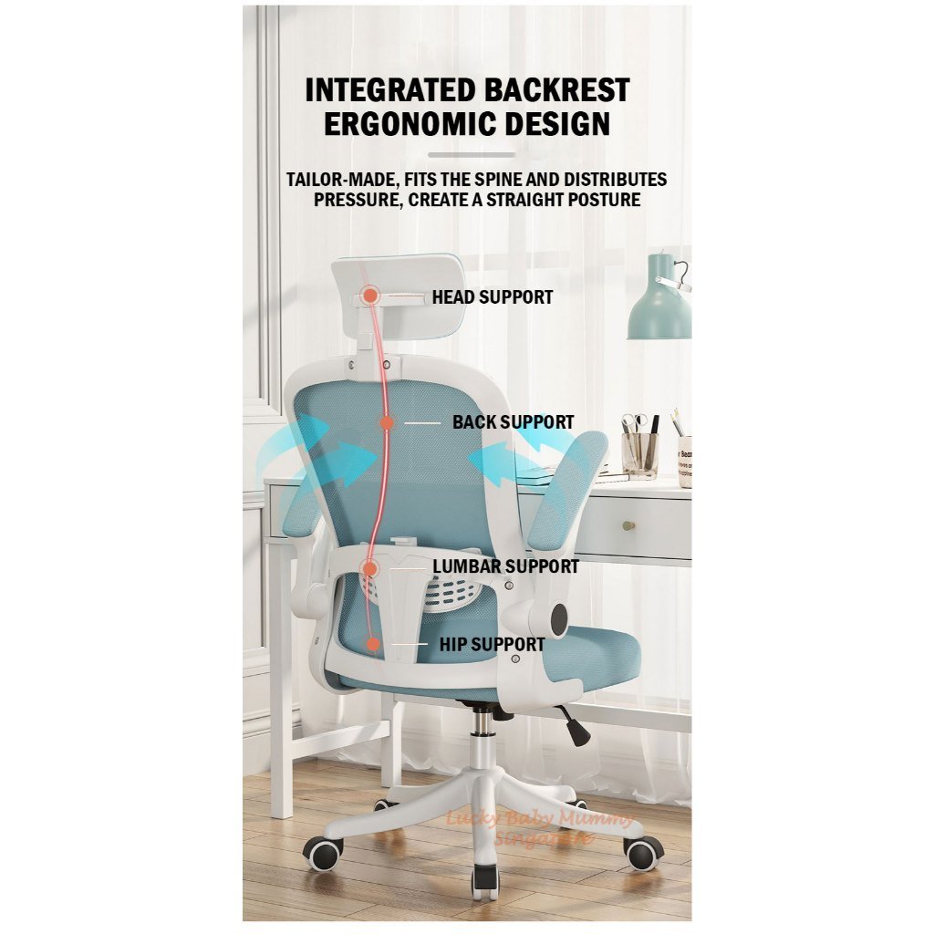 Ergonomic High-back Office Gaming Chair With Adjustable Armrests