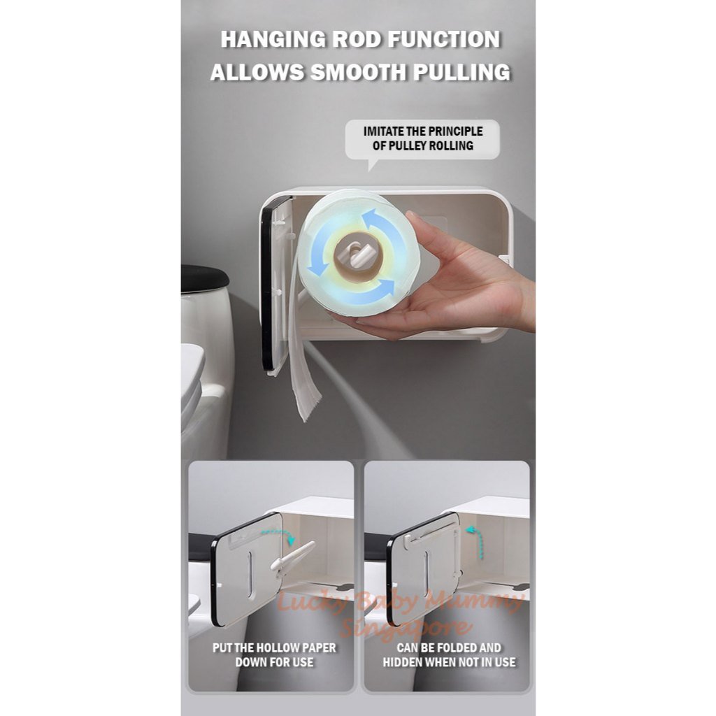 Ecoco Waterproof Tissue Holder Box Wall Mounted