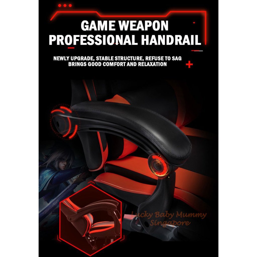 Ergonomic Gaming Chair with Foot Rest