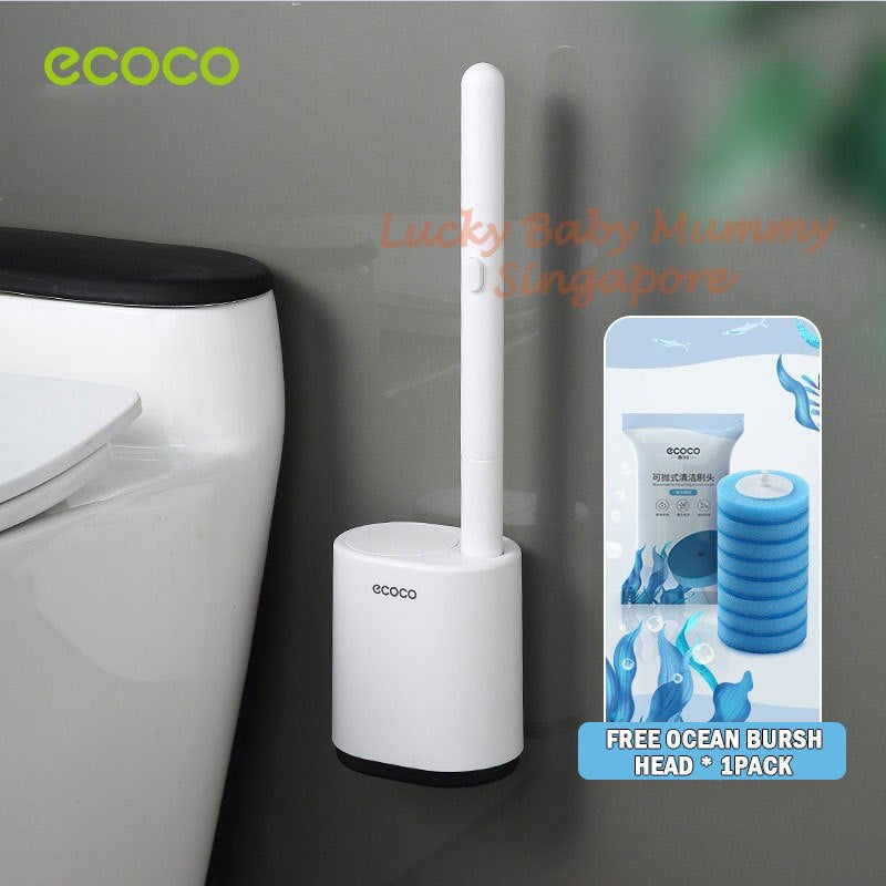 Ecoco Disposable Toilet Brush With Holder