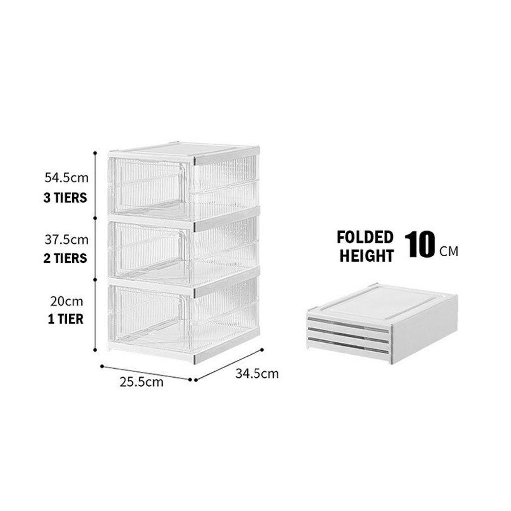 Foldable Transparent Shoe Rack