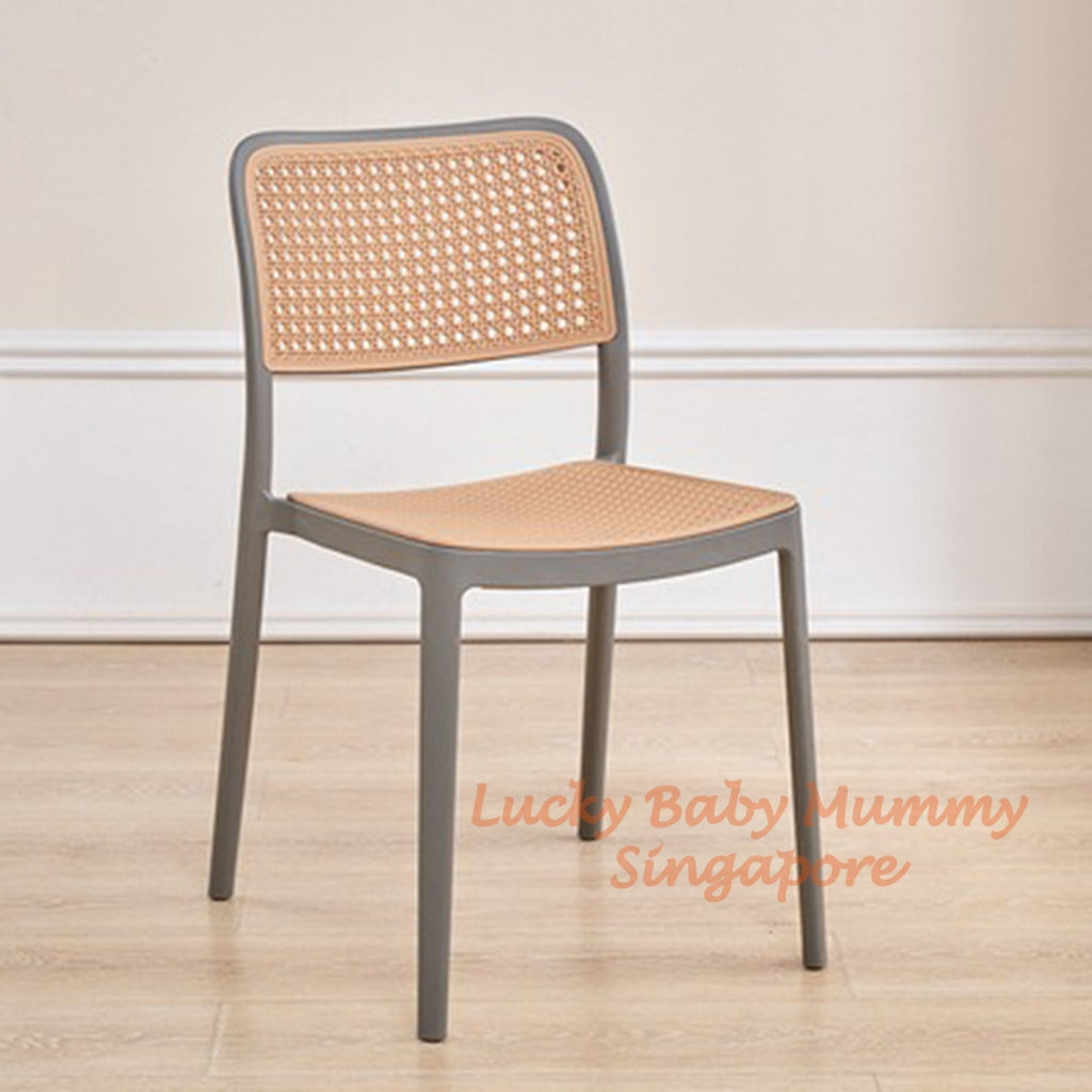 Minimalist Rattan Woven Plastic Chair