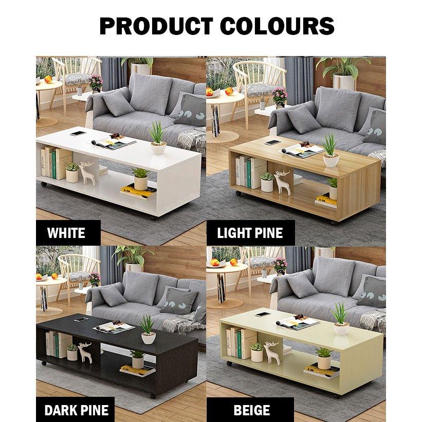 Movable Coffee Table with Wheels