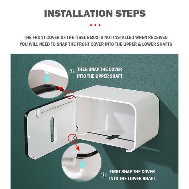 Ecoco Waterproof Tissue Holder Box Wall Mounted