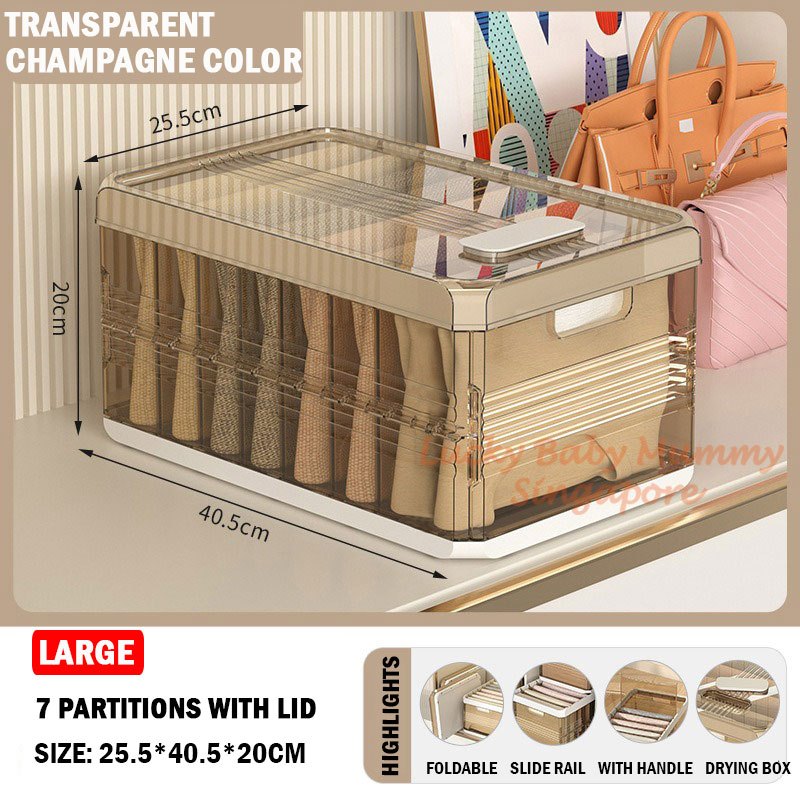 Pants Storage Drawer with Removable Partition